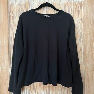Reformation Oversized Black Long Sleeve Tee